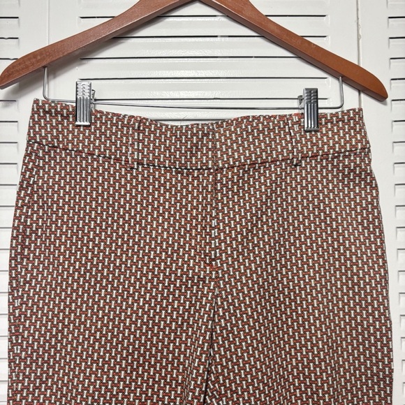 Ann Taylor Womens Stretch Cotton Orange (Multi-Colored) Curvy Capri Pants Size 2 - Picture 2 of 7